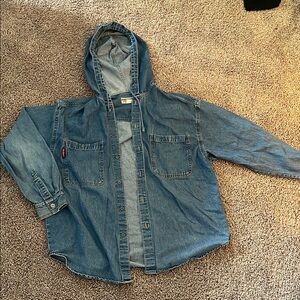 UNIONBAY Light Blue Hooded Denim Jacket